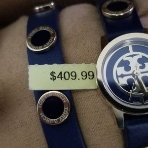 'Reva Mini' Logo Dial Double Wrap Leather Strap Wa